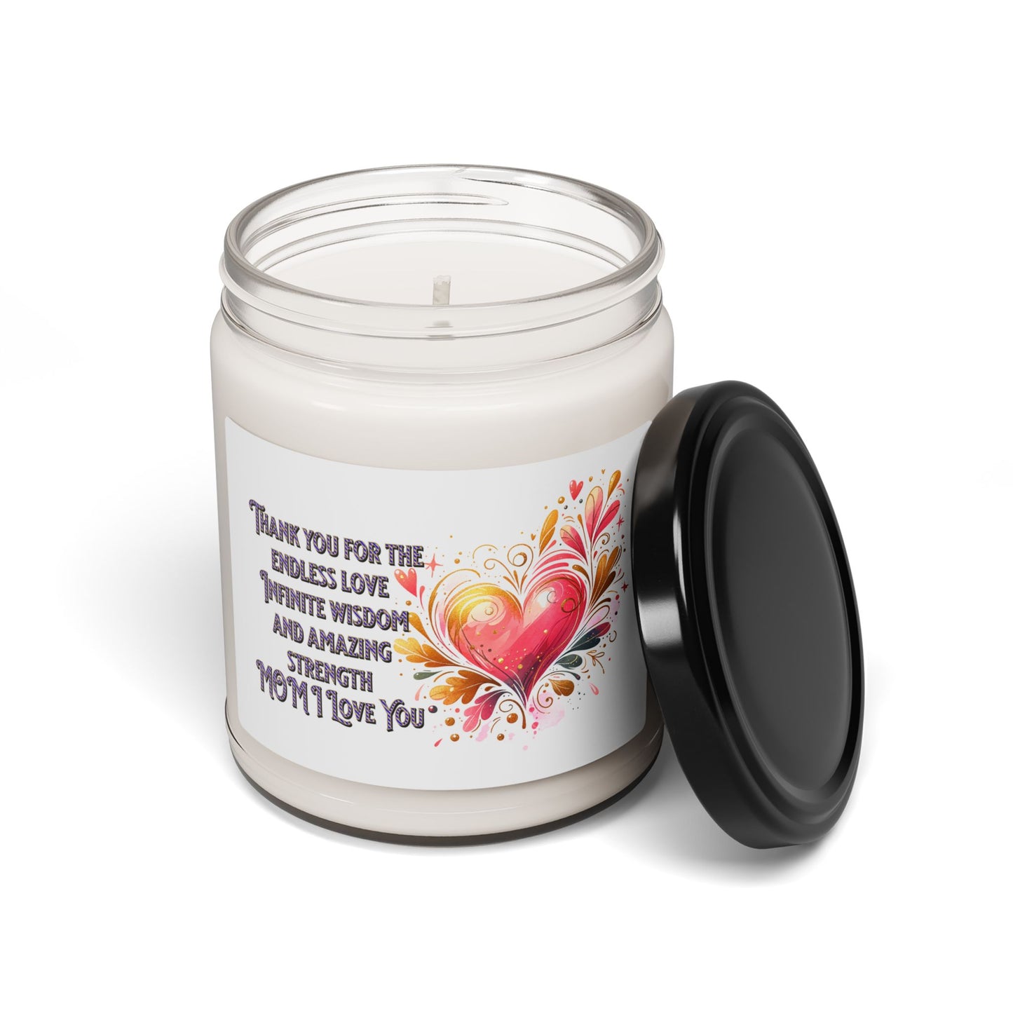 Heartfelt Mom Scented Soy Candle - Thank You for Your Love & Strength