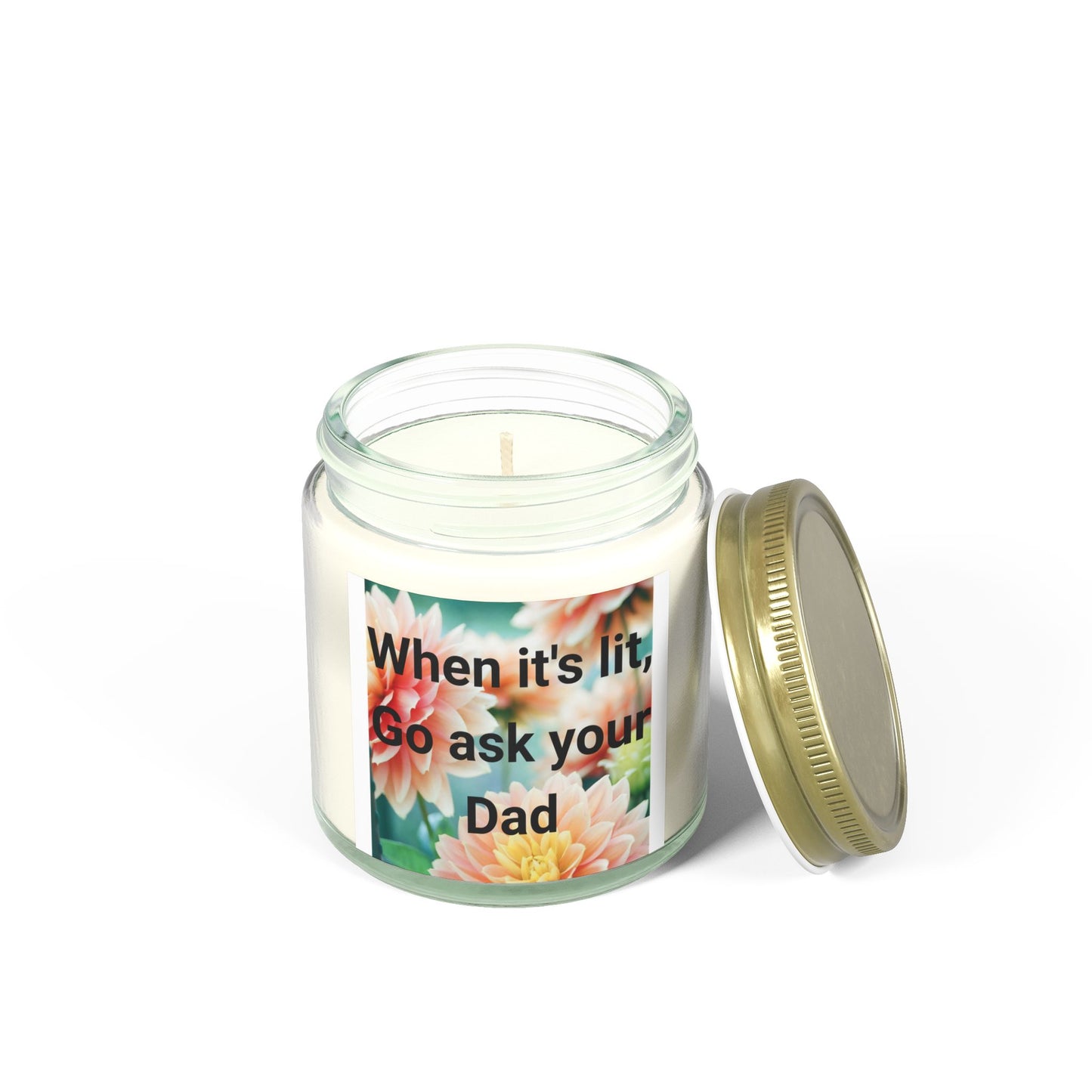 Humorous Scented Candles - Coconut Apricot Wax for Dad