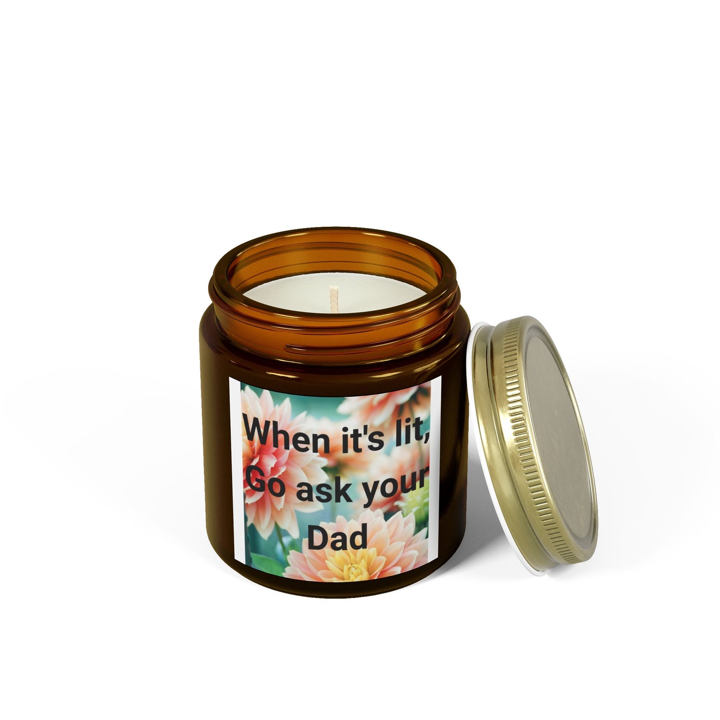 Humorous Scented Candles - Coconut Apricot Wax for Dad